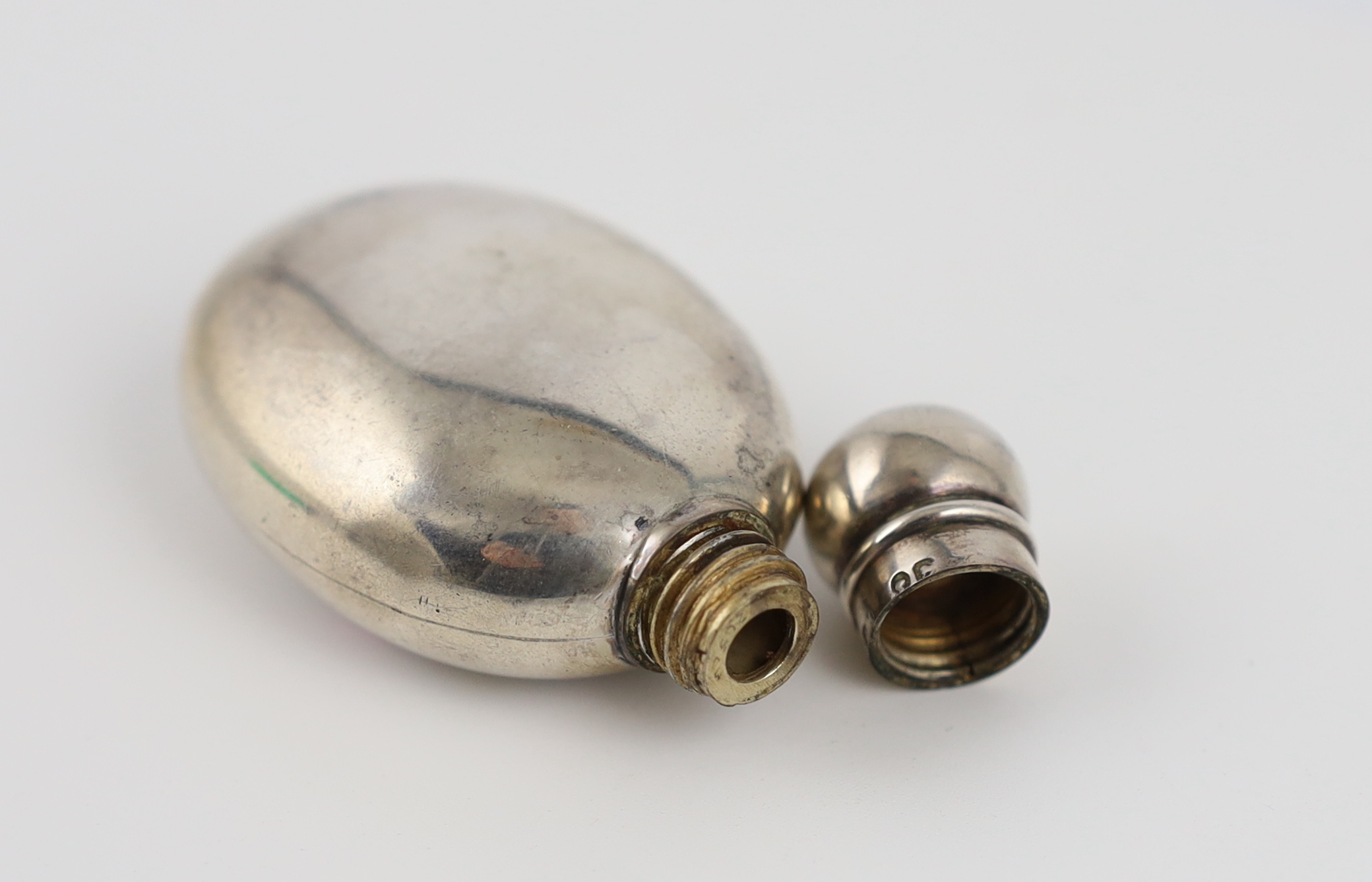 A late Victorian silver and polychrome enamelled scent bottle, by Sampson Mordan & Co